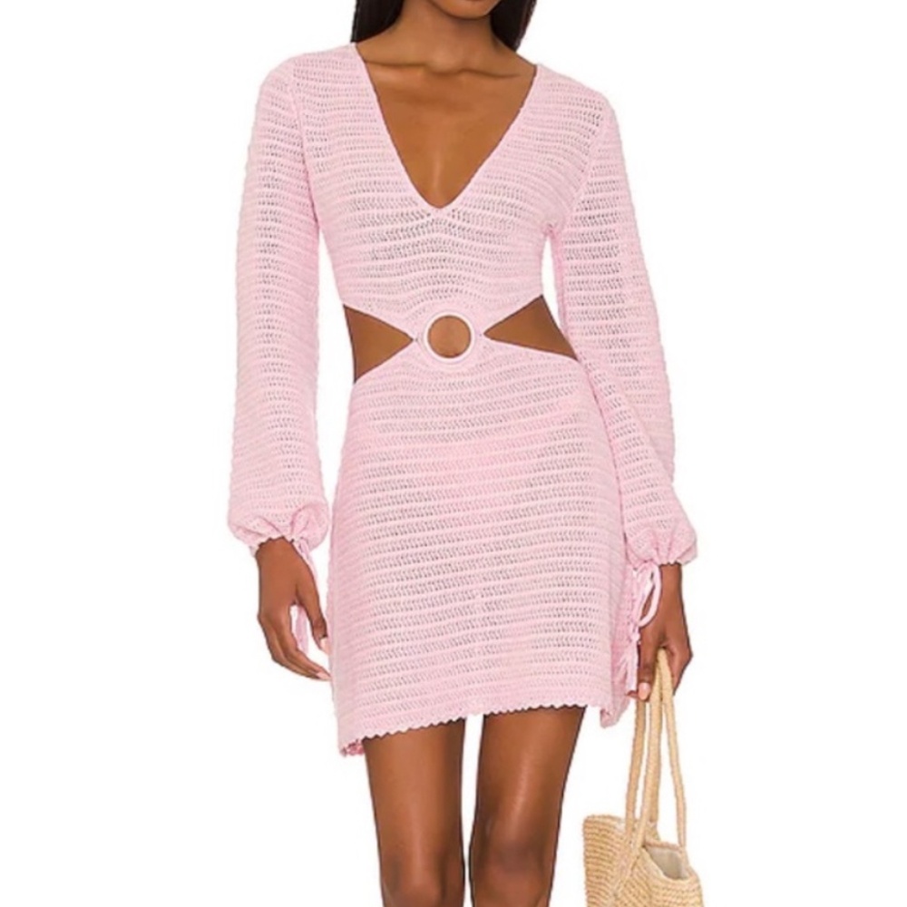 DEVON WINDSOR NWT Fallon Dress Pink Crochet